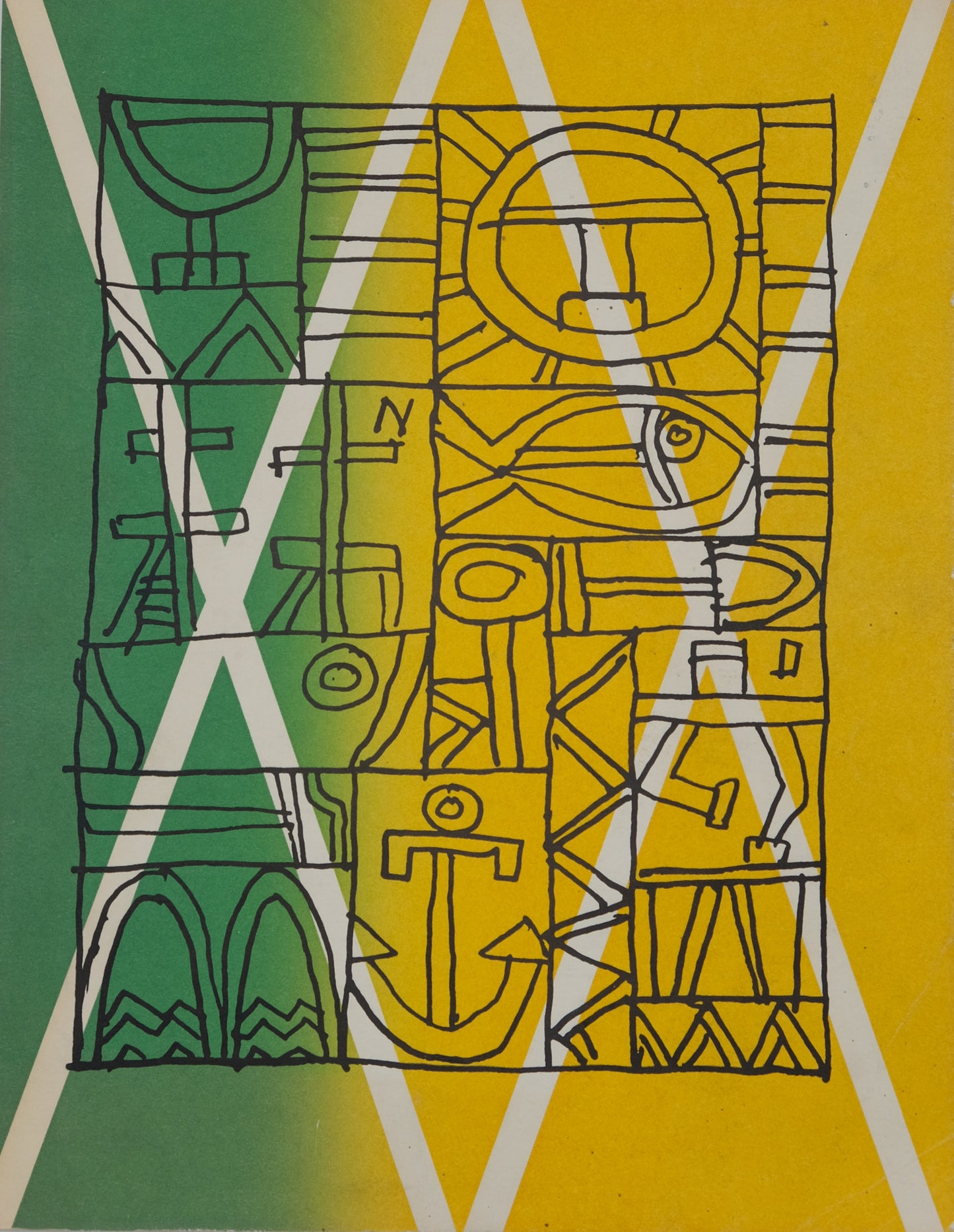 Joaquín TORRES GARCIA : La cale du bateau- Lithographie originale