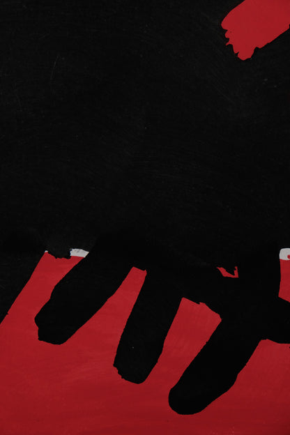 Giuseppe CAPOGROSSI : Surface rouge et noire - Pochoir original