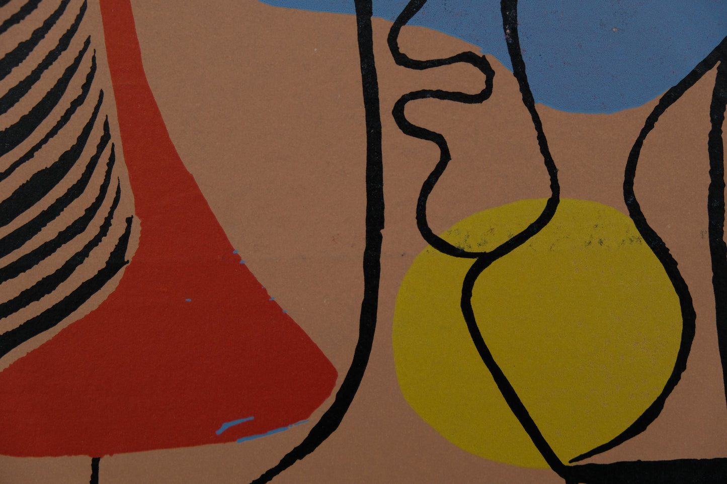 Pablo PICASSO : Portrait de Jacqueline - Linogravure en couleurs