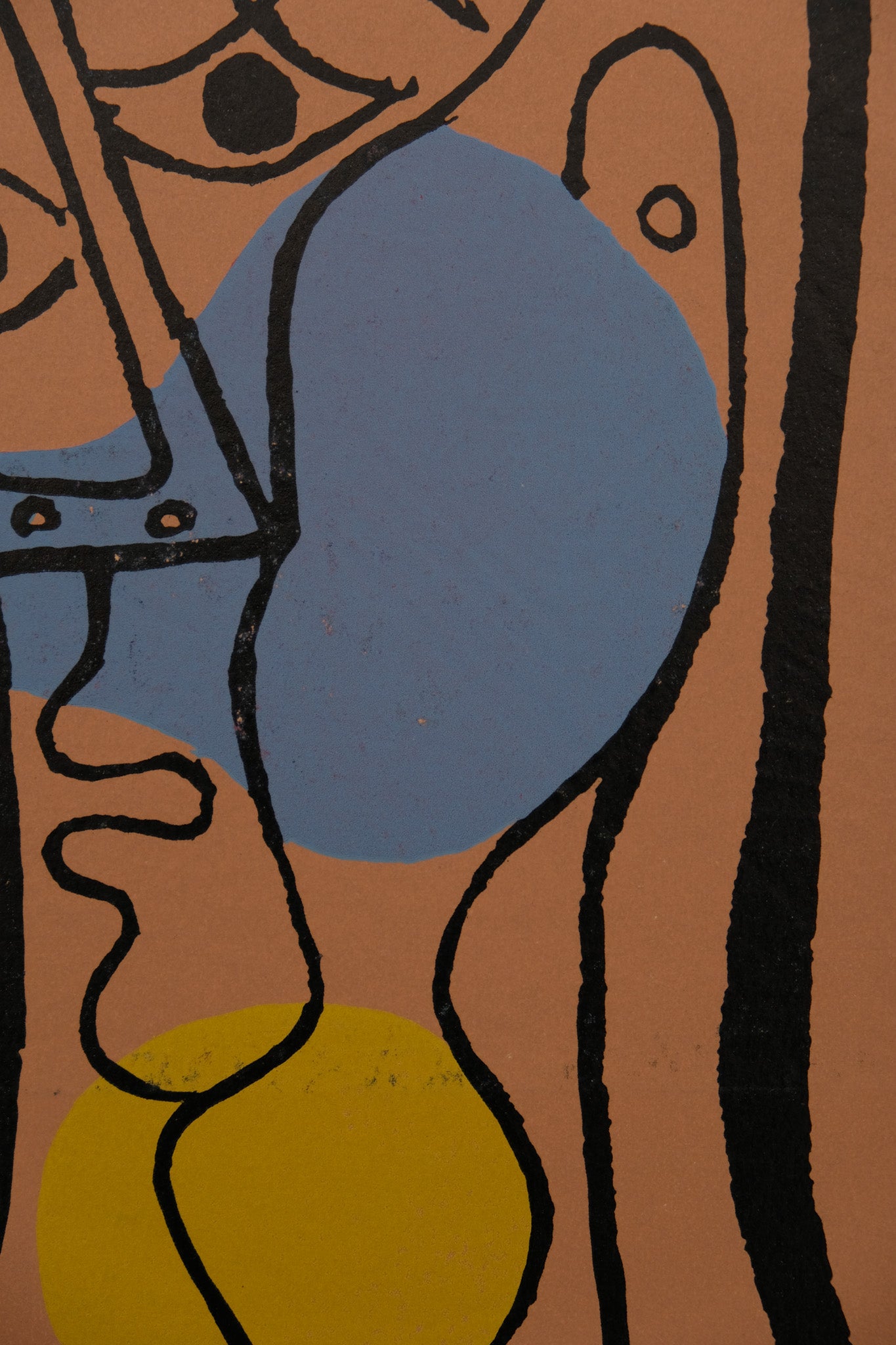 Pablo PICASSO : Portrait de Jacqueline - Linogravure en couleurs