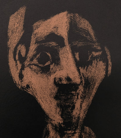 Pablo PICASSO : Femme au collier - Linogravure en couleurs