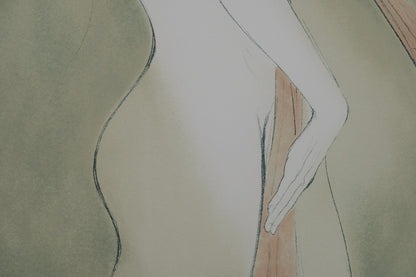 Bernard CHAROY : Isabelle au foulard - Lithographie originale signée
