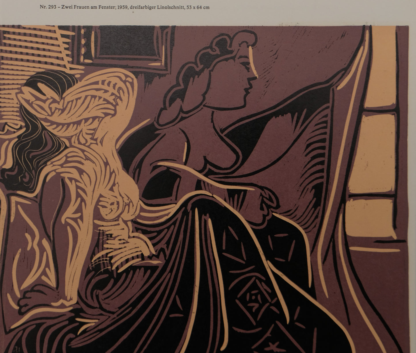 Pablo PICASSO : Picador et Torero - Linogravure en couleurs