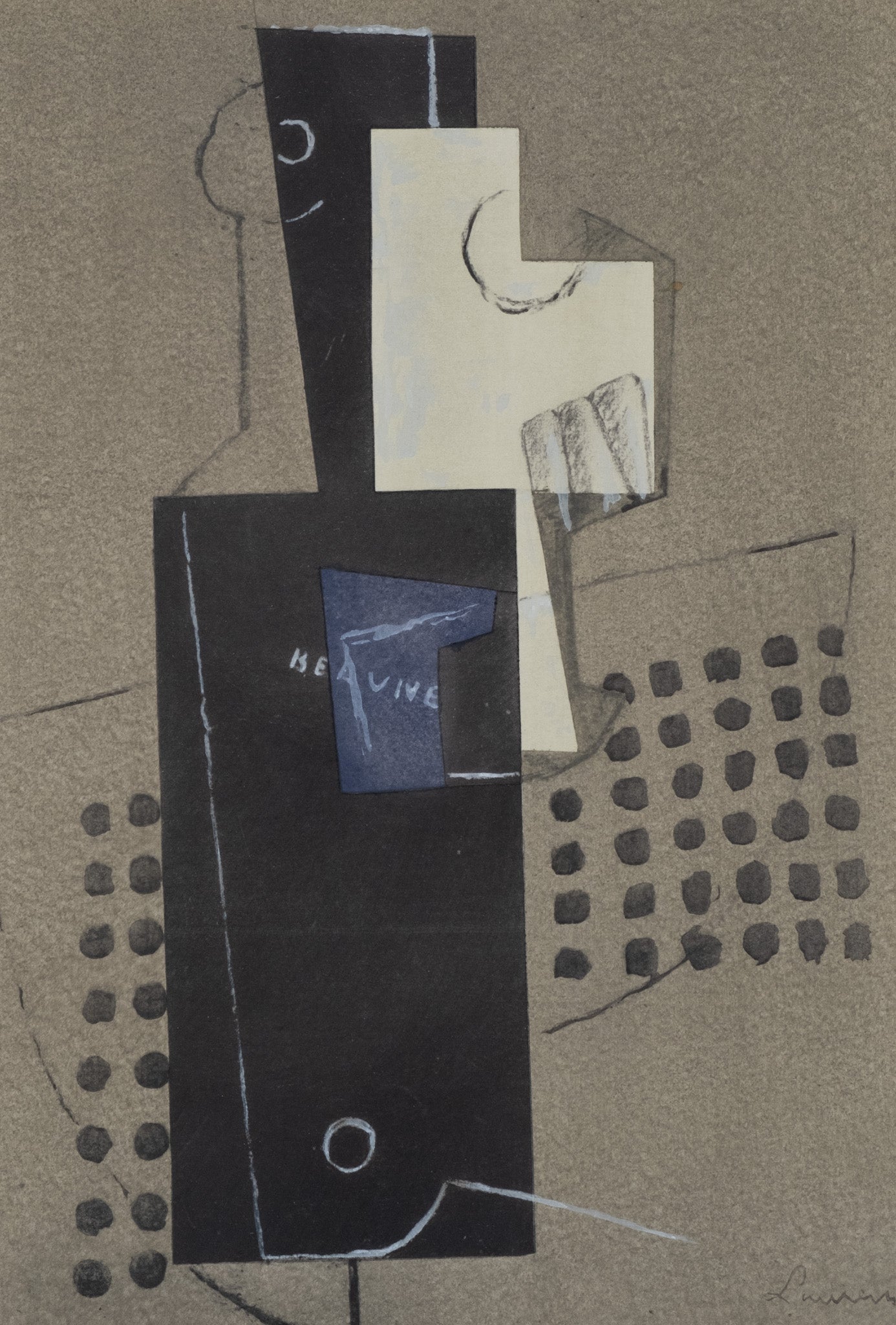 Henri LAURENS : Papier collé à la guitare - Lithographie originale