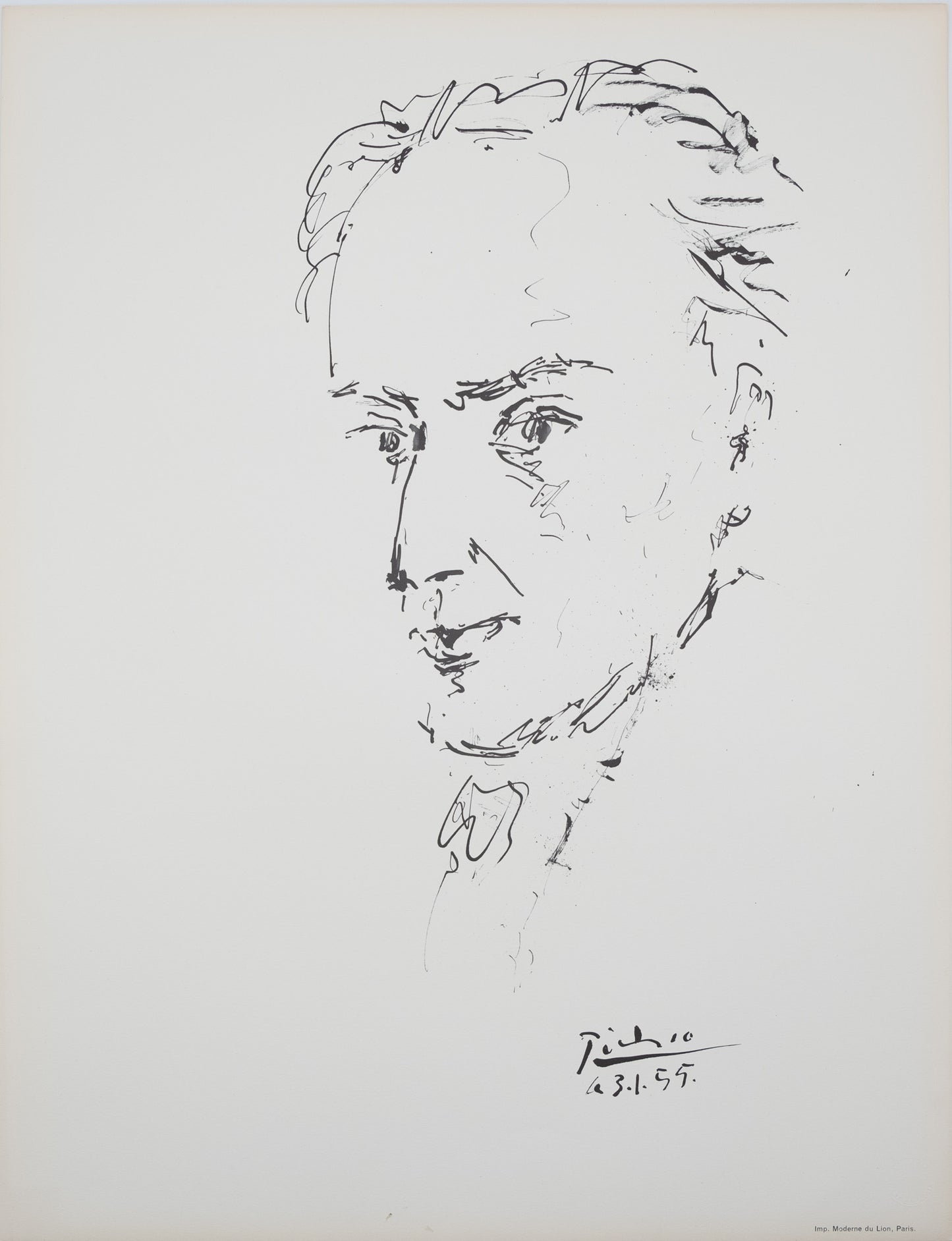 Pablo PICASSO : Hommage à Machado - Lithographie signée