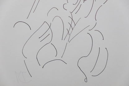 Dora MAAR : Composition florale - Dessin original signé