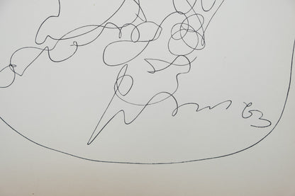 Lucio FONTANA : La servante justifiée - Lithographie signée