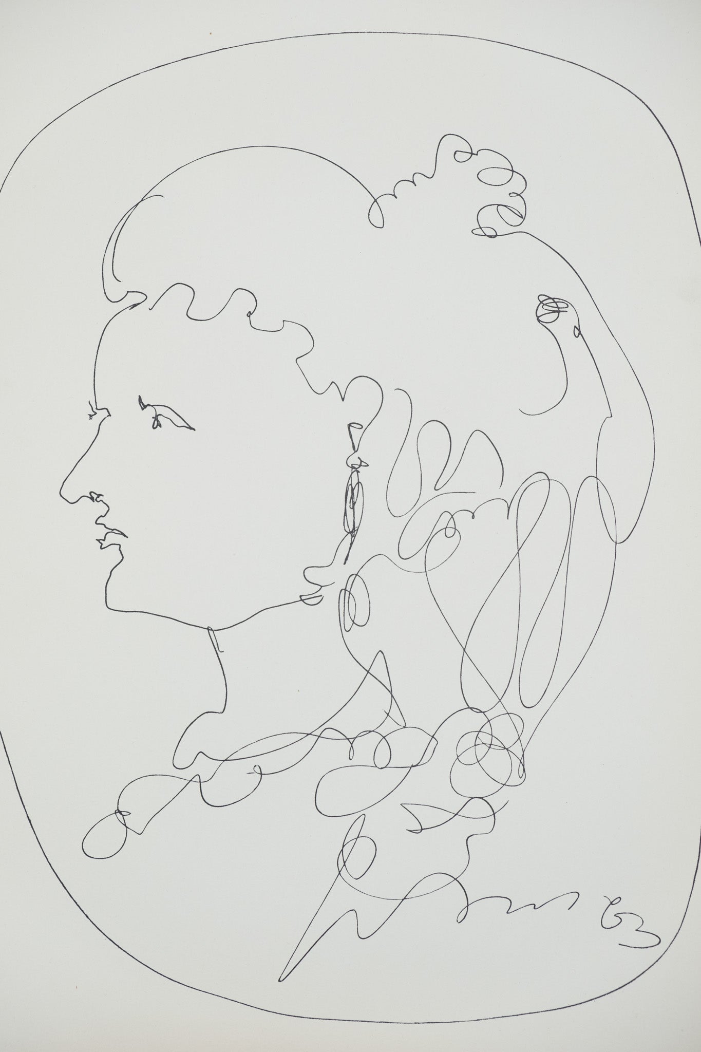 Lucio FONTANA : La servante justifiée - Lithographie signée