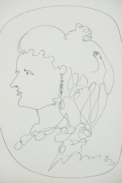 Lucio FONTANA : La servante justifiée - Lithographie signée
