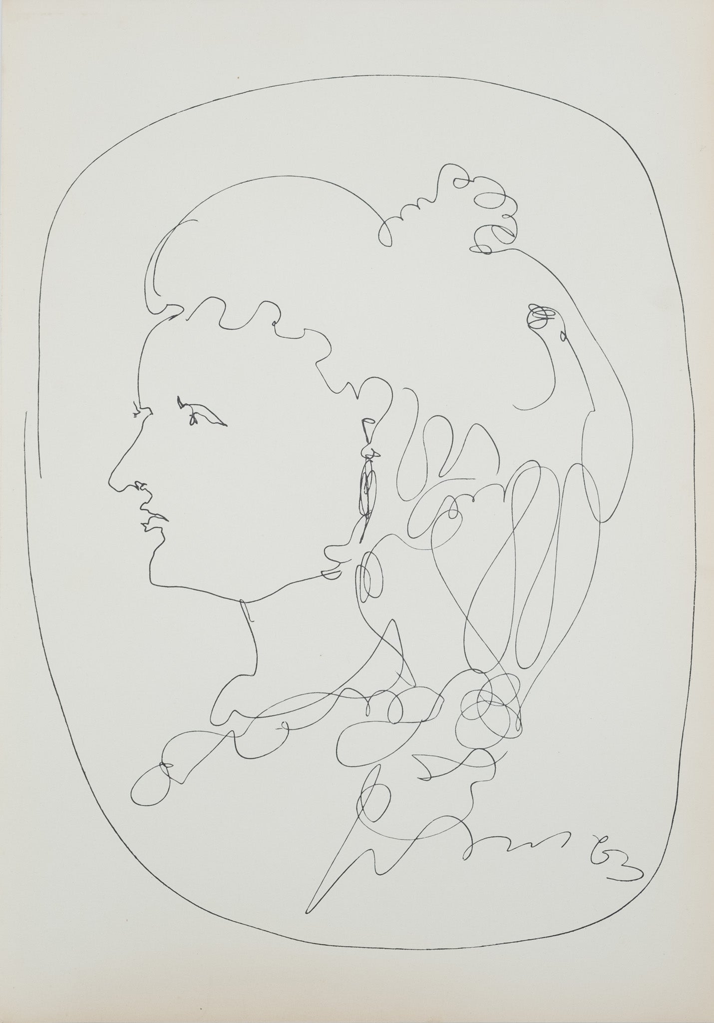 Lucio FONTANA : La servante justifiée - Lithographie signée