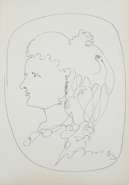 Lucio FONTANA : La servante justifiée - Lithographie signée
