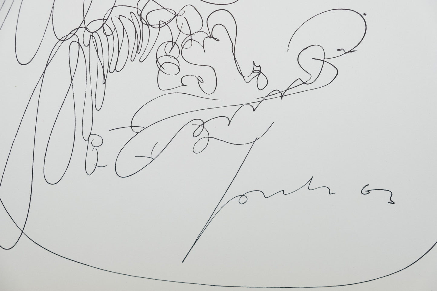 Lucio FONTANA : Le héron - Lithographie signée