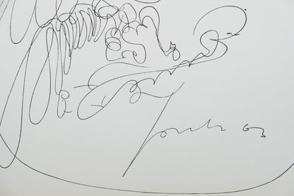 Lucio FONTANA : Le héron - Lithographie signée