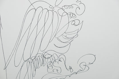 Lucio FONTANA : Le héron - Lithographie signée