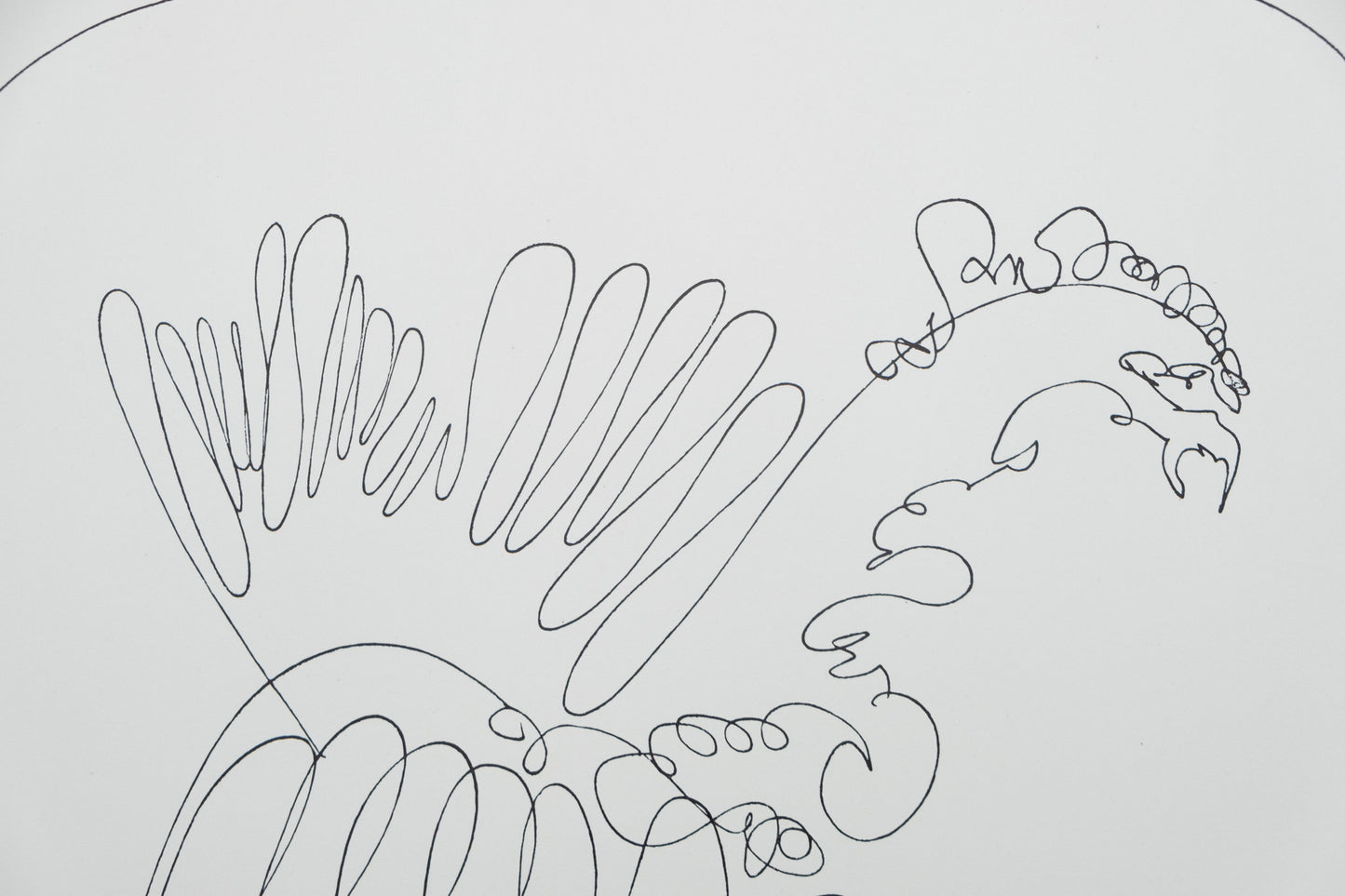 Lucio FONTANA : Le héron - Lithographie signée