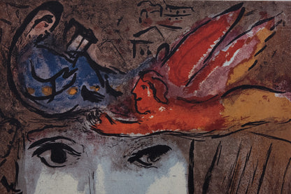 Marc CHAGALL : David et Bethsabée - Lithographie signée