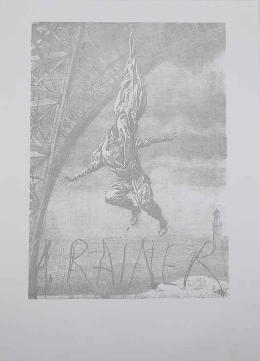Arnulf RAINER : La Tour Eiffel - Lithographie originale signée