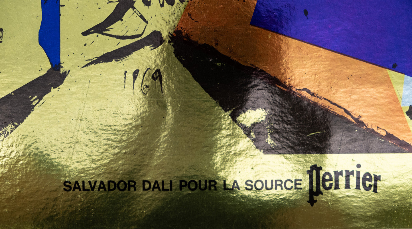 Salvador DALI : La source Perrier - Affiche originale signée