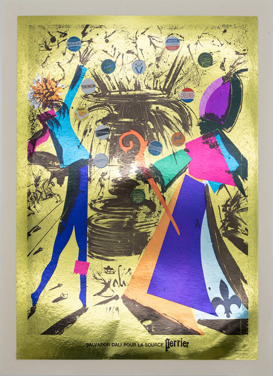 Salvador DALI : La source Perrier - Affiche originale signée