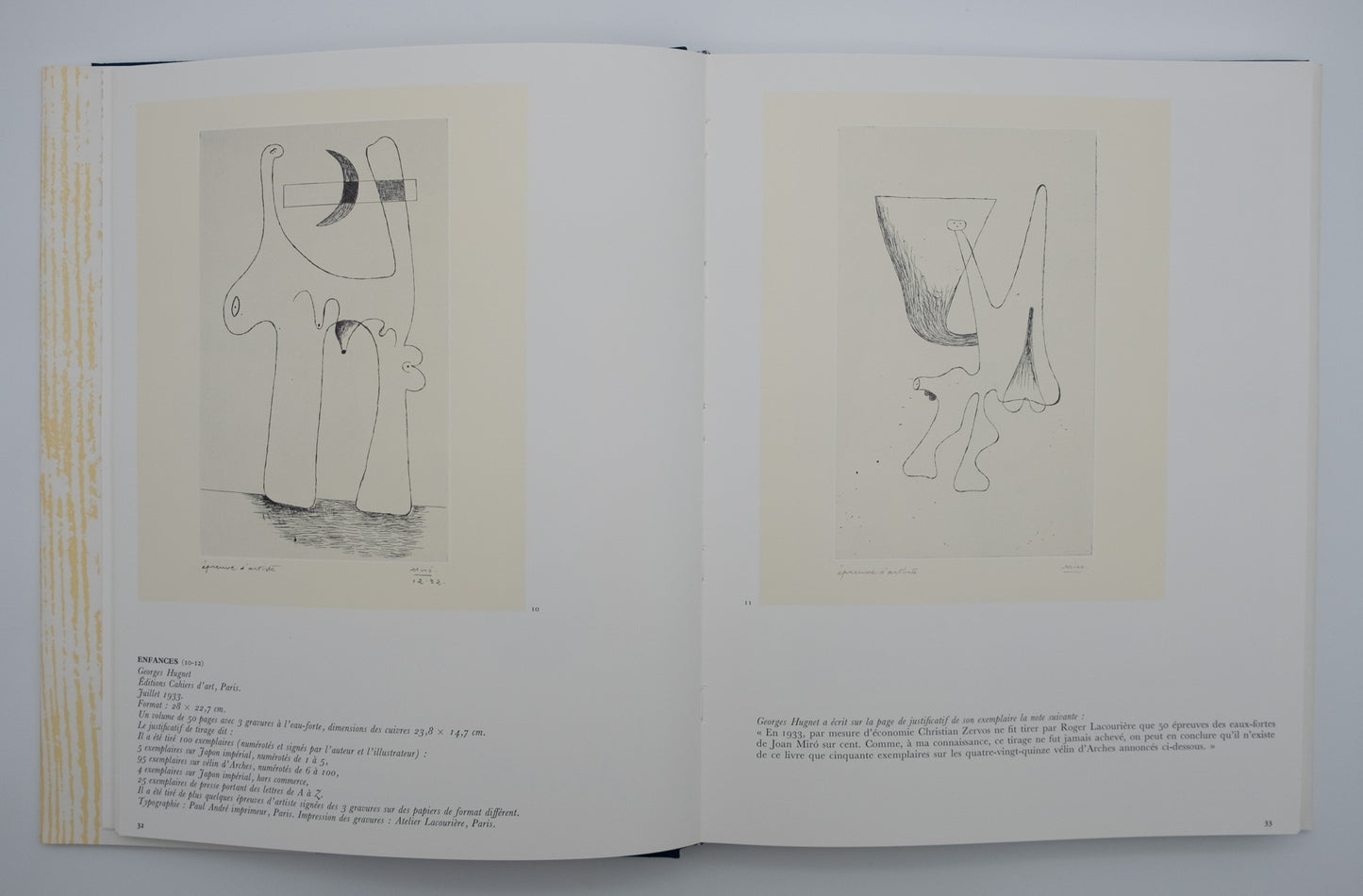 Joan MIRO : Volume I  Miró Graveur (1928-1960) - 2 bois gravés originaux