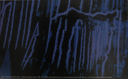 Andy WARHOL : Cologne Cathedral (blue) - Affiche originale en couleurs