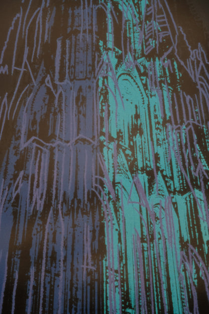 Andy WARHOL : Cologne Cathedral (blue) - Affiche originale en couleurs