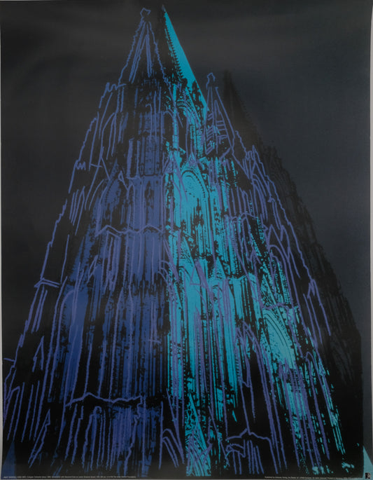 Andy WARHOL : Cologne Cathedral (blue) - Affiche originale en couleurs
