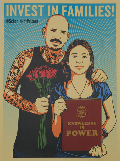 Ernesto YERENA : Invest in families...Knowledge is power - Affiche originale