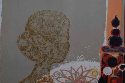 Frédéric MENGUY : La femme au plateau de fruits - Lithographie originale signée