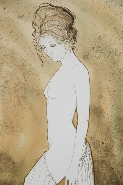 Bernard CHAROY : Portrait de Virginie - Lithographie originale signée