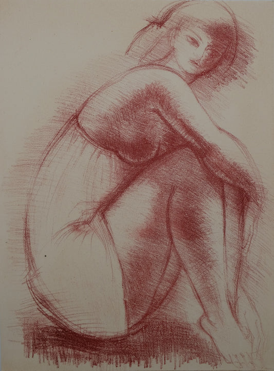 Antoniucci VOLTI : Nu au regard pensif - Lithographie originale