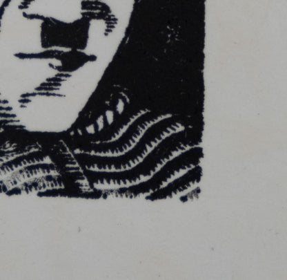 Léonard Tsuguharu FOUJITA : Autoportrait - Gravure sur bois