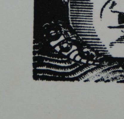 Léonard Tsuguharu FOUJITA : Autoportrait - Gravure sur bois