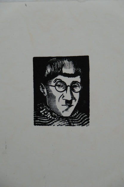 Léonard Tsuguharu FOUJITA : Autoportrait - Gravure sur bois