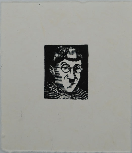 Léonard Tsuguharu FOUJITA : Autoportrait - Gravure sur bois