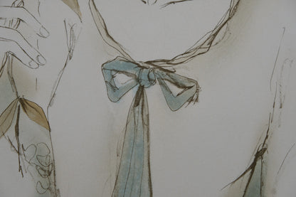 Bernard CHAROY : Charlotte à la rose - Lithographie originale signée