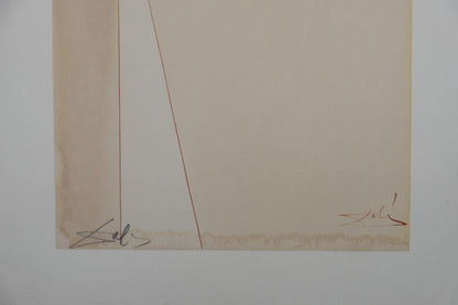 Salvador DALI : Départ pour un grand voyage - Lithographie originale signée