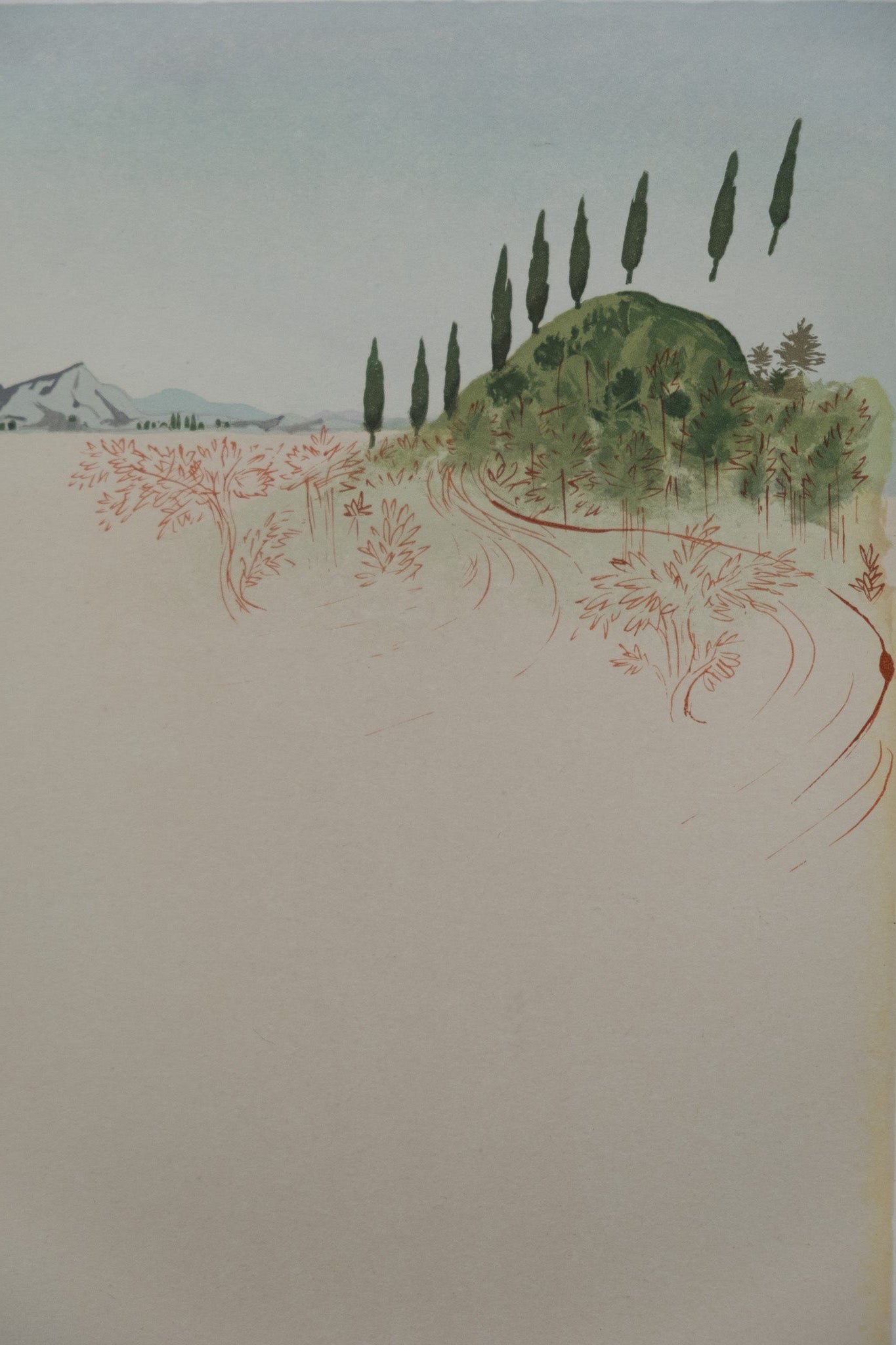 Salvador DALI : Départ pour un grand voyage - Lithographie originale signée