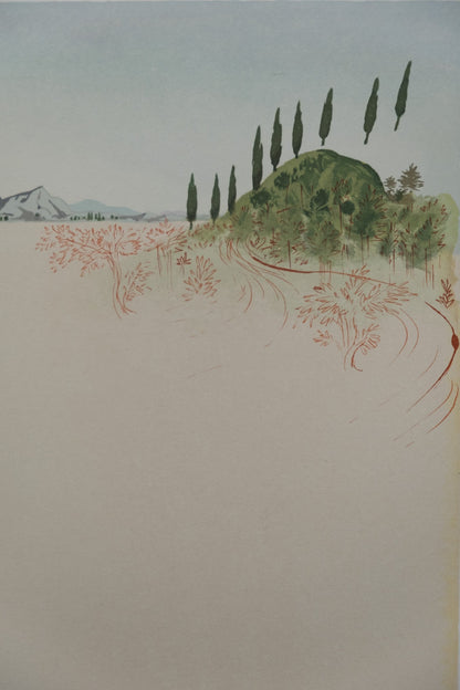 Salvador DALI : Départ pour un grand voyage - Lithographie originale signée