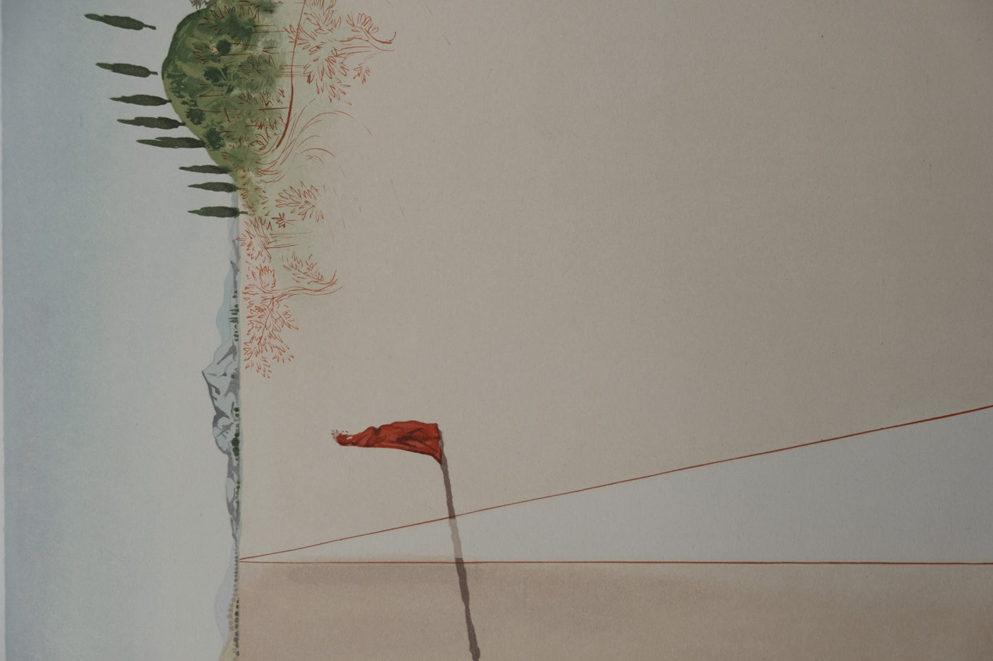 Salvador DALI : Départ pour un grand voyage - Lithographie originale signée