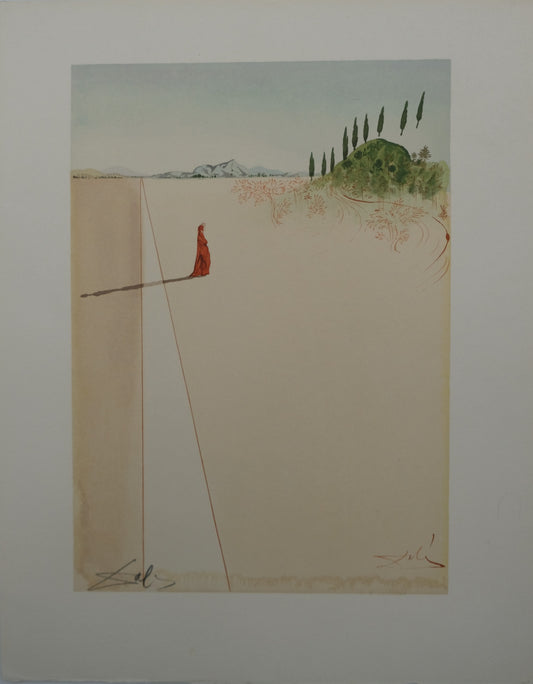 Salvador DALI : Départ pour un grand voyage - Lithographie originale signée