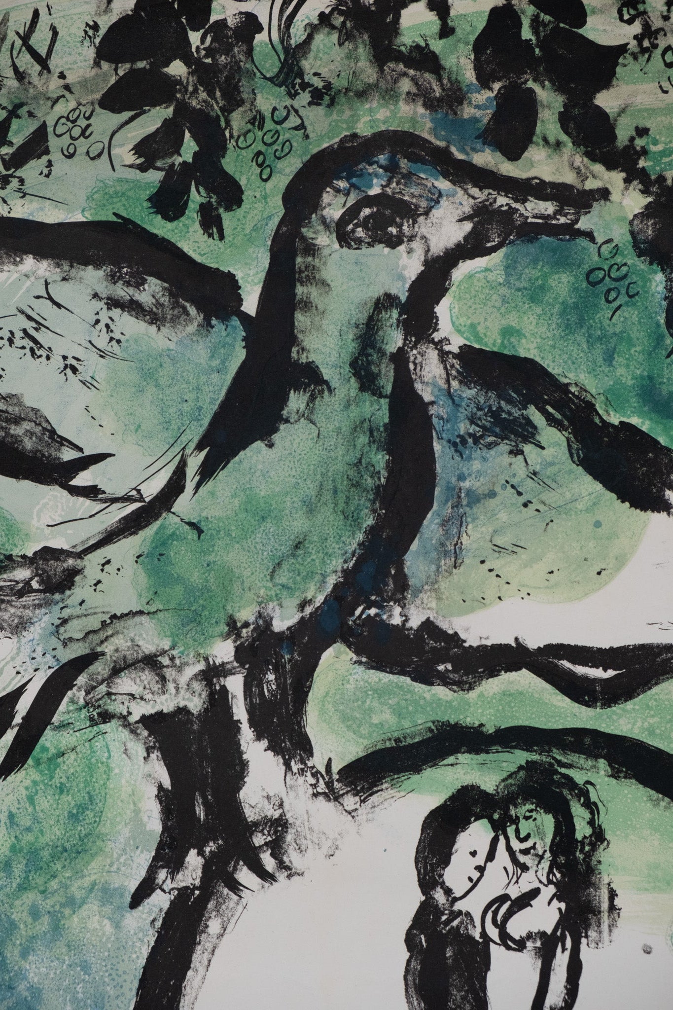 Marc CHAGALL : L'oiseau vert - Affiche originale