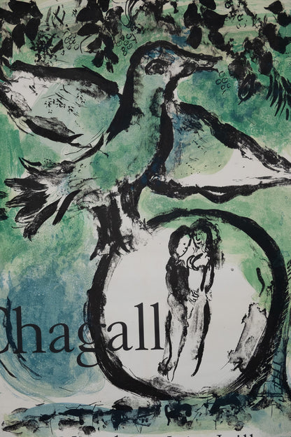 Marc CHAGALL : L'oiseau vert - Affiche originale