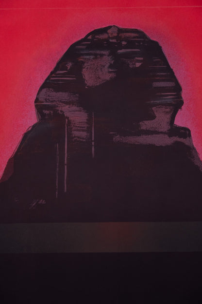 Claude HASTAIRE : Egypte, le Sphinx rose - Lithographie originale signée