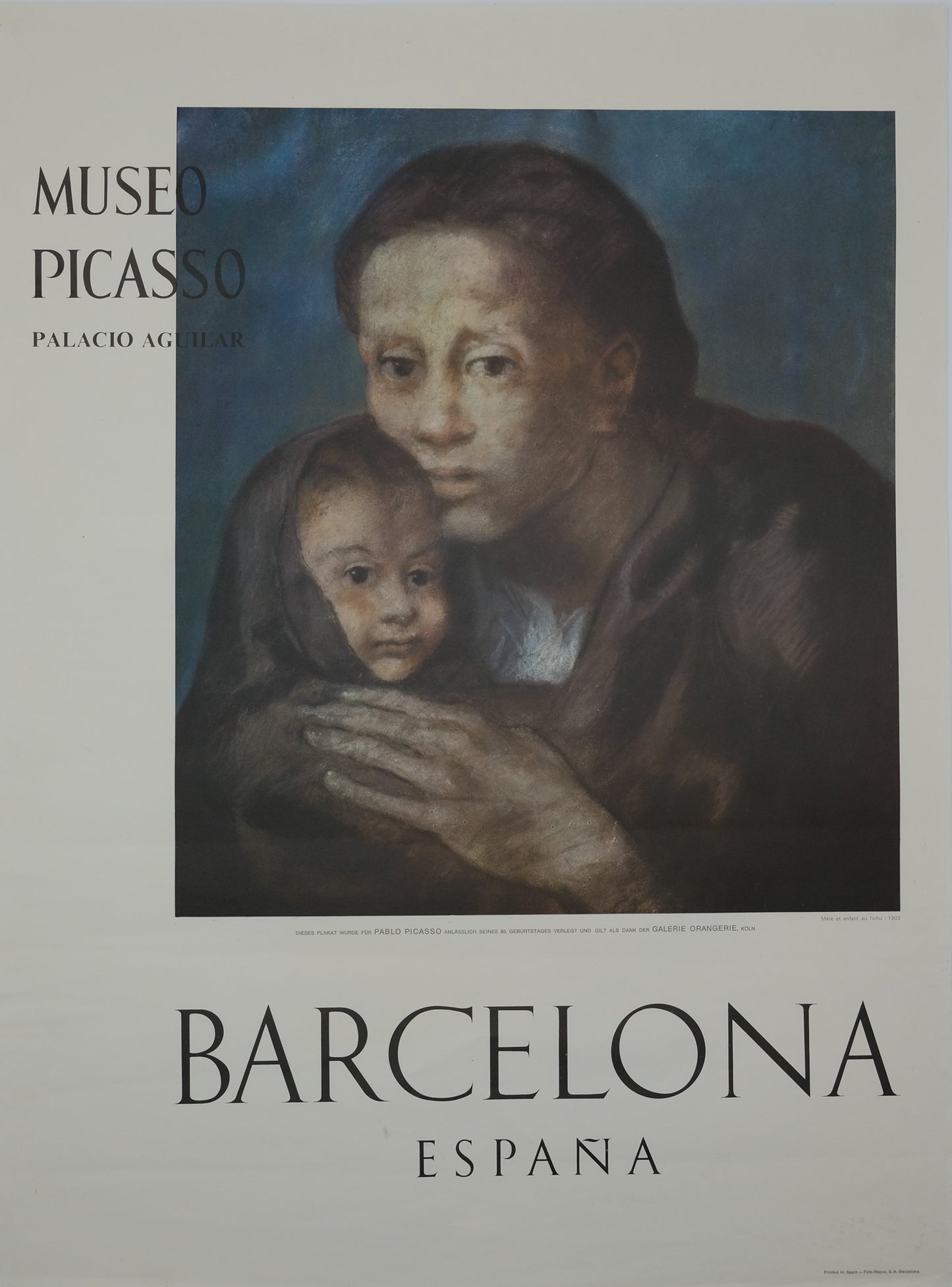 Pablo PICASSO : Mère et enfant au fichu - Affiche originale