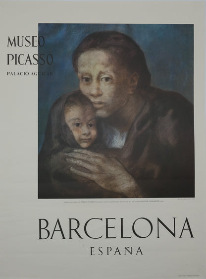 Pablo PICASSO : Mère et enfant au fichu - Affiche originale