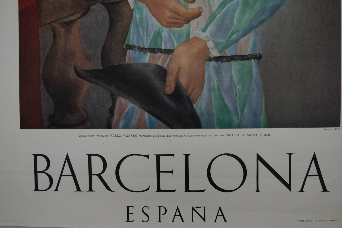 Pablo PICASSO : Arlequin - Affiche originale