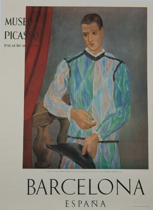 Pablo PICASSO : Arlequin - Affiche originale
