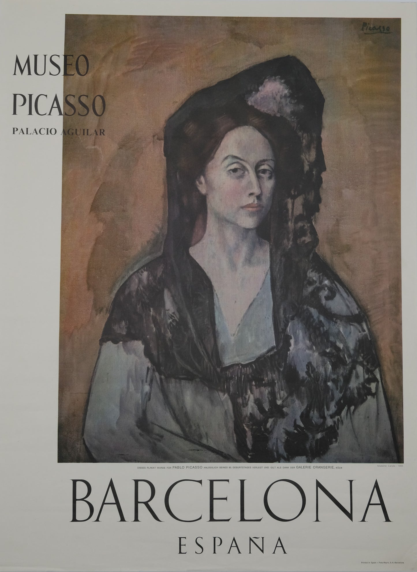 Pablo PICASSO : Madame Canals - Affiche originale signée