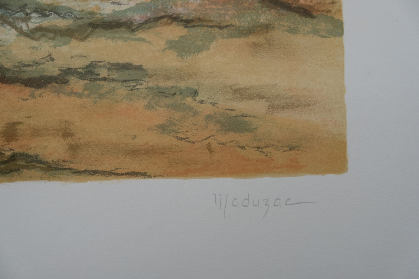 MADUZAC : La chaumière au bord de la rivière - Lithographie originale signée